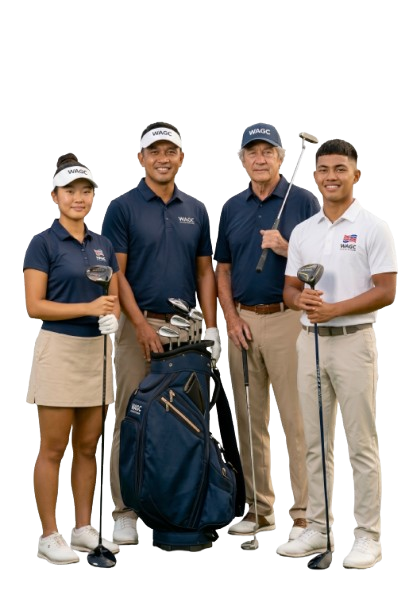 WAGC golfer swinging